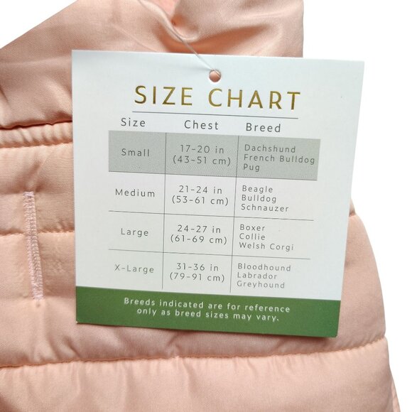 Sportpet Dog Size Small Pink Quilted Puffer Pet Winter Jacket - Picture 4 of 7